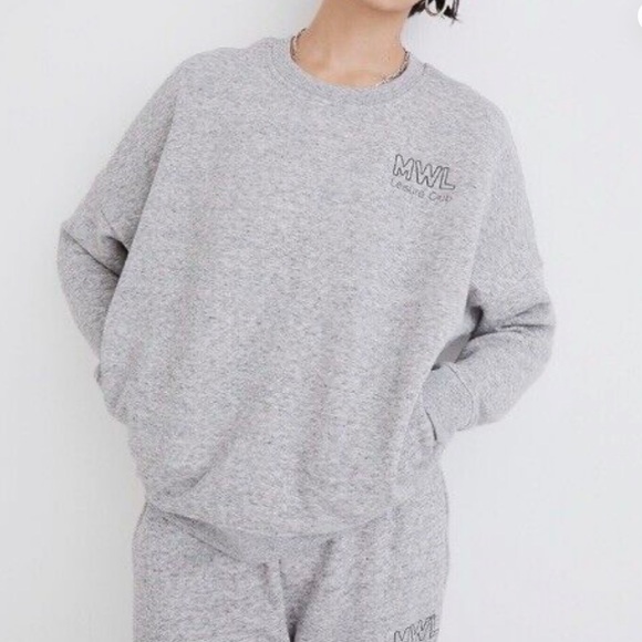 Madewell Betterterry Crewneck Sweatshirt - Picture 1 of 4